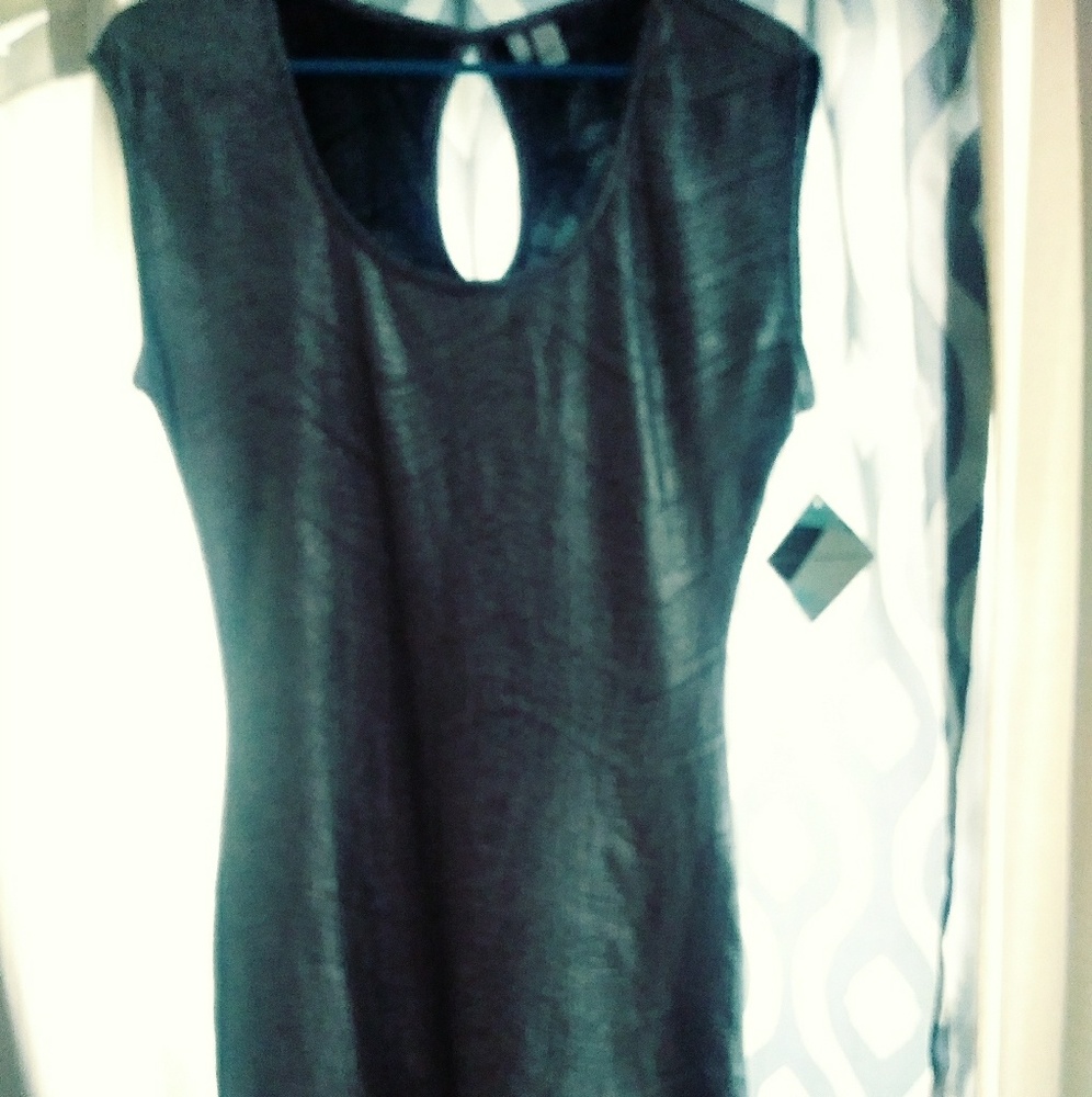 Black shiny dress new with tag